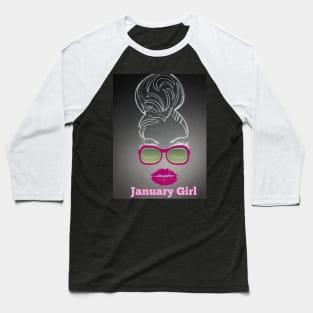 January Birthday Baseball T-Shirt